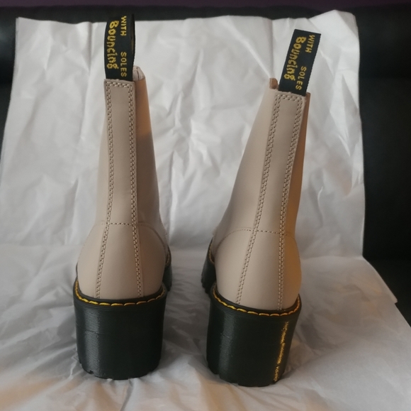 Dr. Martens "Leona" Leather Heeled Boots - Picture 6 of 13